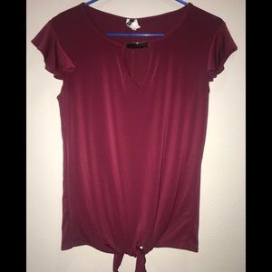 Women burgundy blouse
